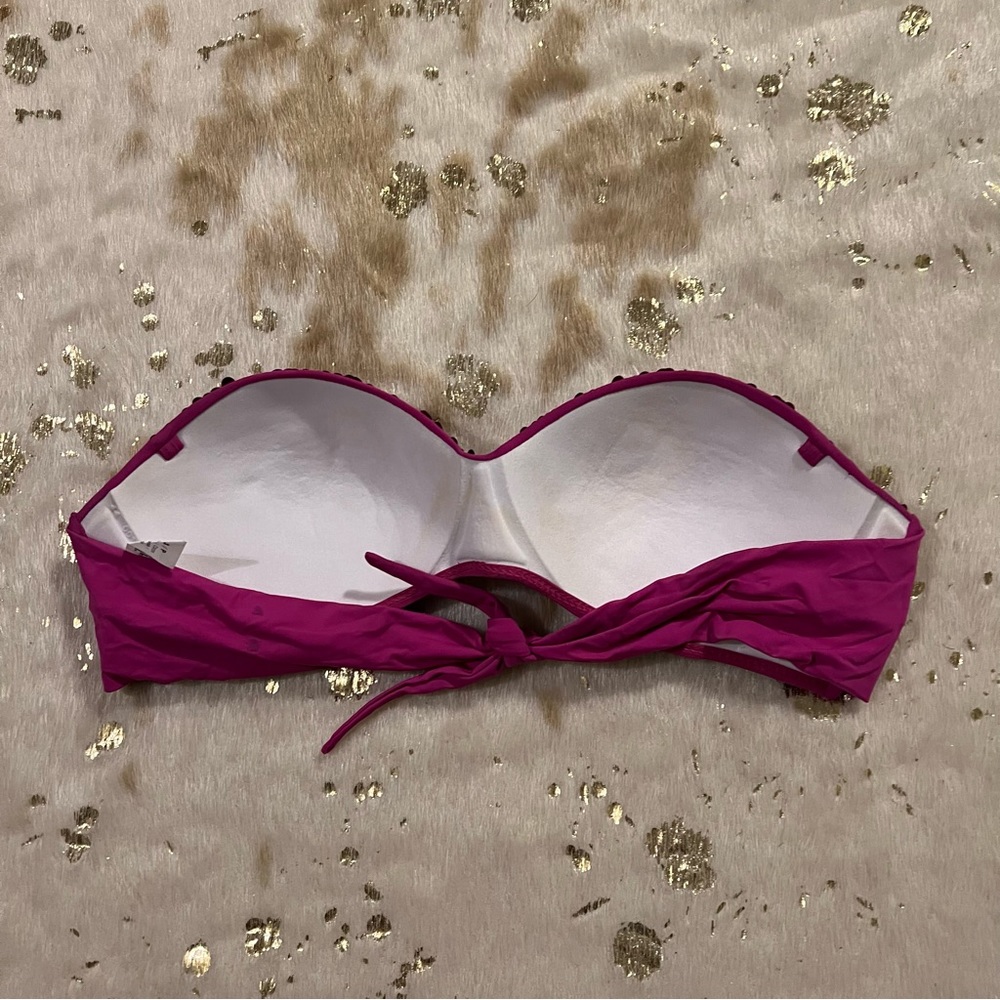 Dineila Brazil For Free People Small Sequin Swim Top Purple - Picture 2 of 5